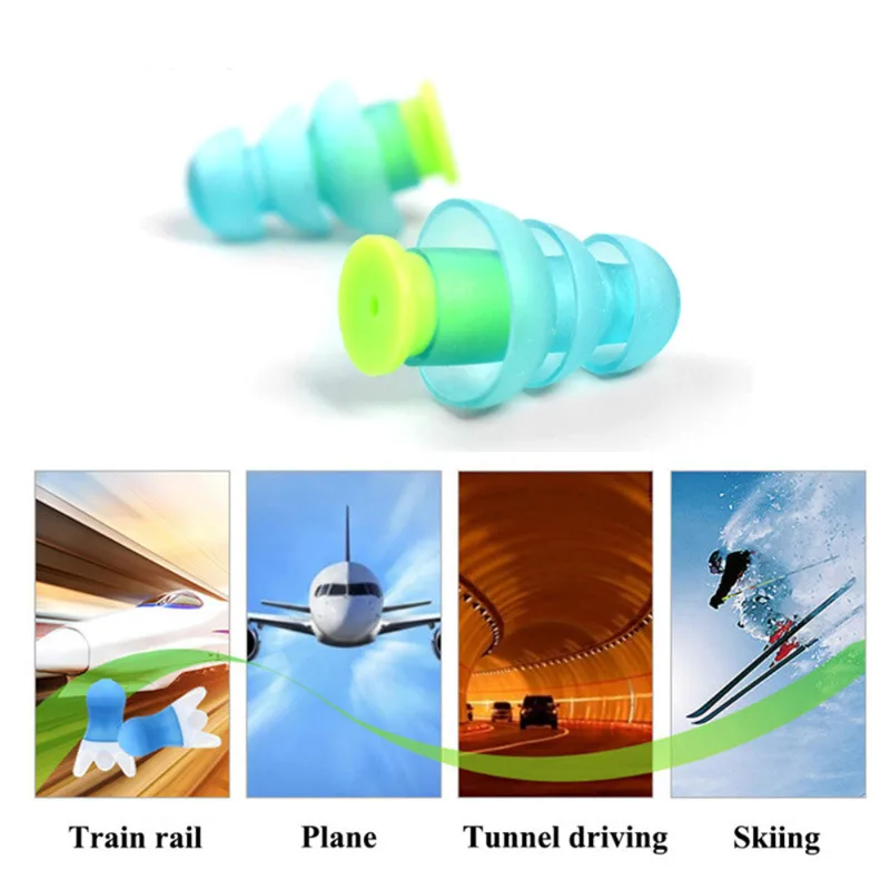 

Soft Reusable Ear Plugs Noise Reduction Earplugs Protetor For Sleeping Study Travel Noise Prevent Silicone Water Sports Ear Plug