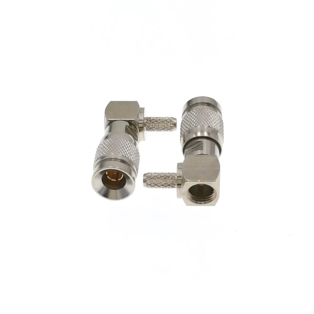 10 шт. DIN 1 0/2 3 мужской правый угол RF разъем обжимной RG174 RG316 LMR100 кабель|cable connector