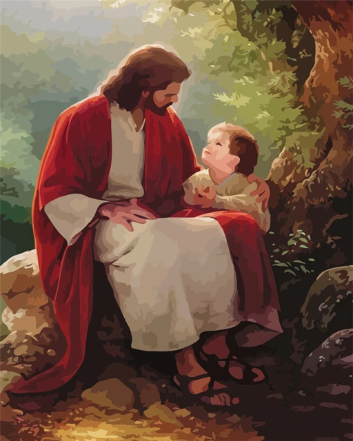 Jesus with Child christian painting by numbers