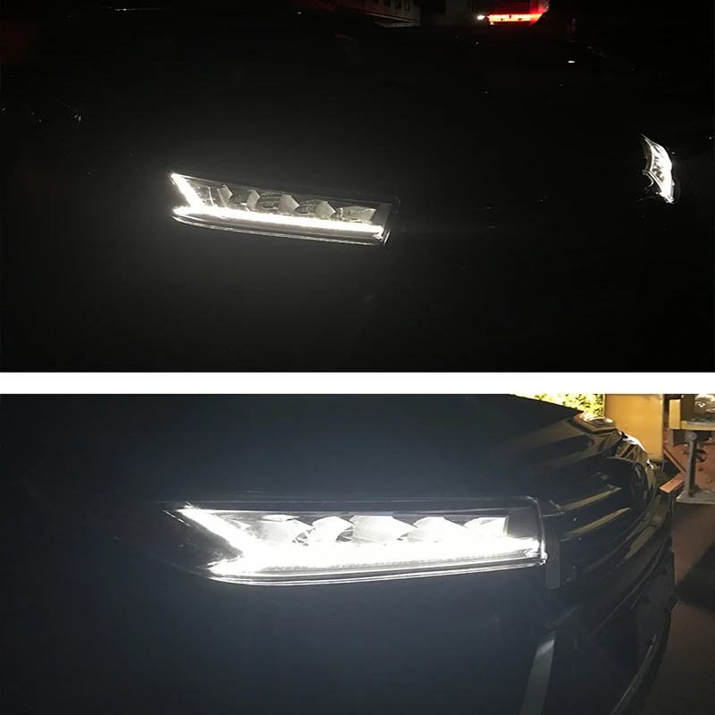 1 пара для Toyota светодиодная лампа дальнего света в сборе передние фары для Highlander Головной фонарь 22018 год полный светодиодный