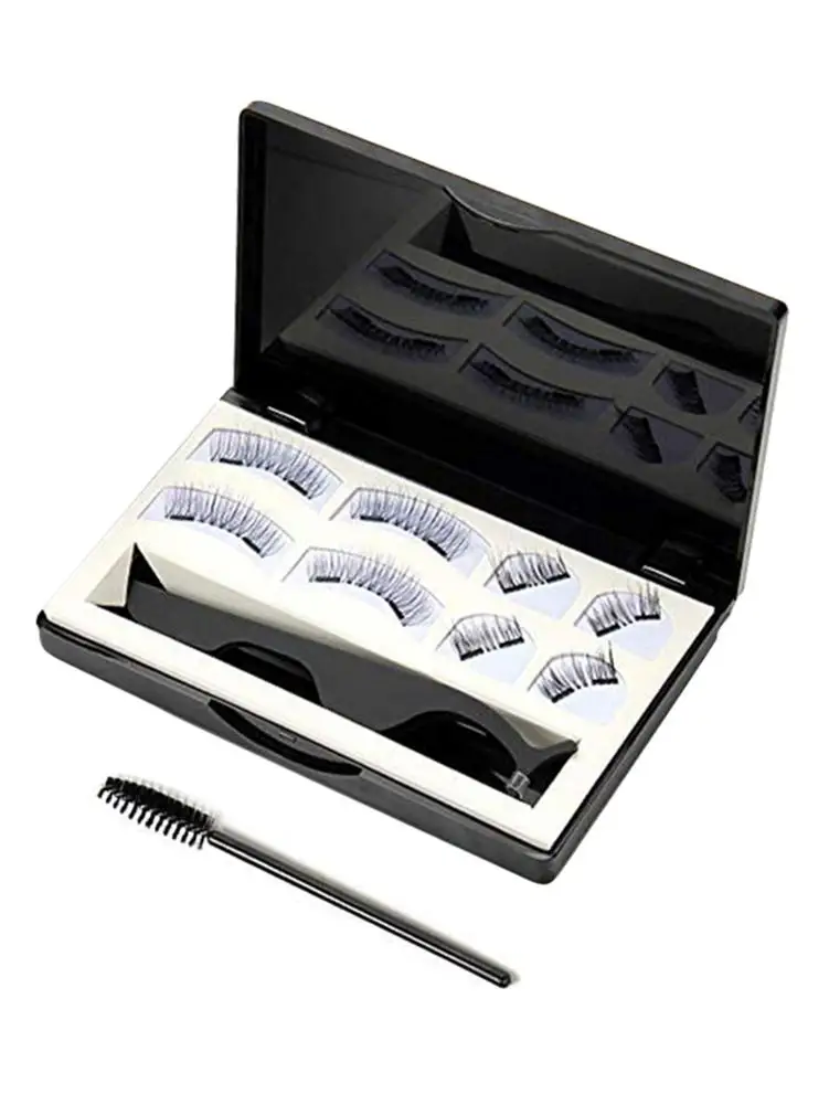 8 шт. магнитные 3D эффект Многоразовые Накладные ресницы из искусственных волокон натуральный крест длинные ресницы для наращивания макияжа глаз