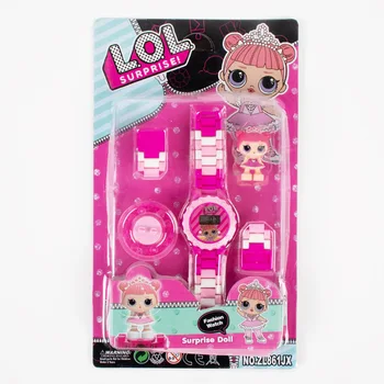 

Original LOL Surprise Doll Girl Watch Anime Cartoon Pattern DIY Assembled Toy Table Rotating Doll Student Day Gift