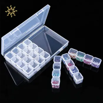 

28Grids Storage Sticker Box Tool Diamond Painting Embroidery Accessories Bead Organizer Storage Case Container Craft Accessories