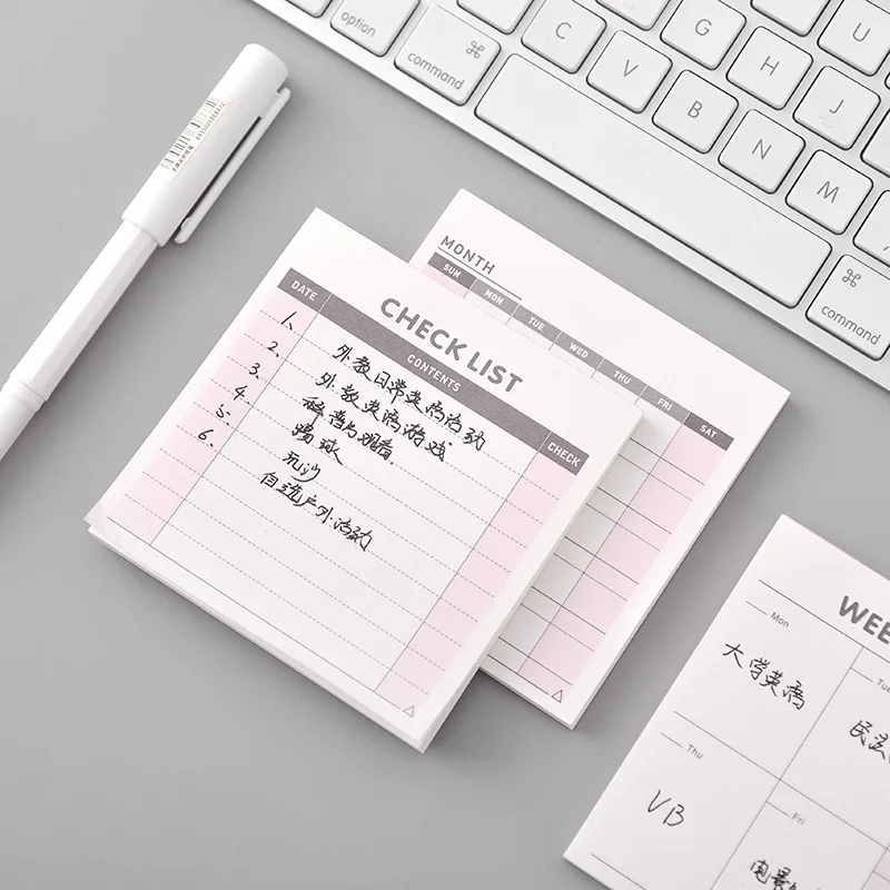 Корейские канцелярские принадлежности Tearable Post it Note 50 листов ежедневный