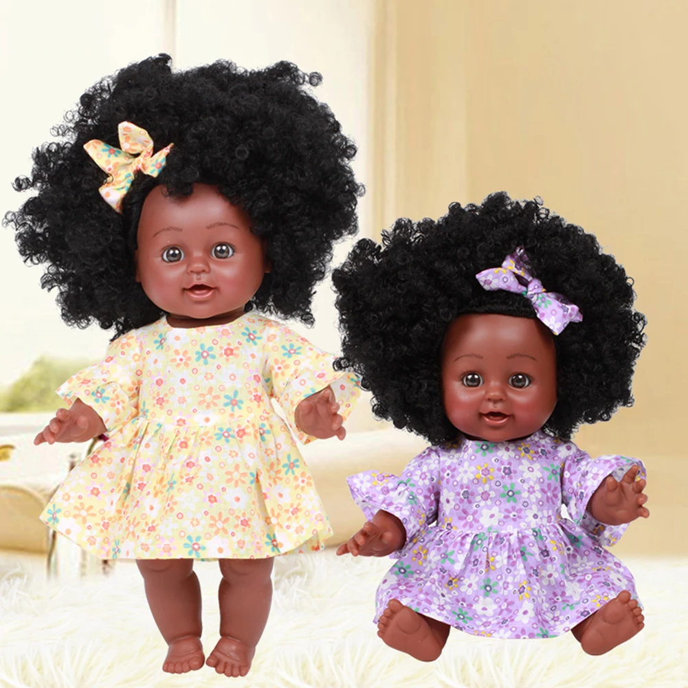 Американском стиле Reborn Baby Doll моделирование черный полностью покрытый эмалью