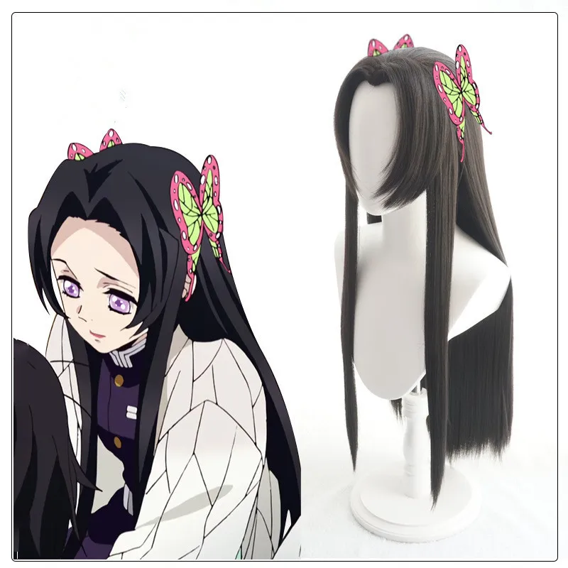 2019 Новый Аниме Косплей демона убийца Kimetsu без Yaiba кохау канаэ Shinobu Парик Костюм