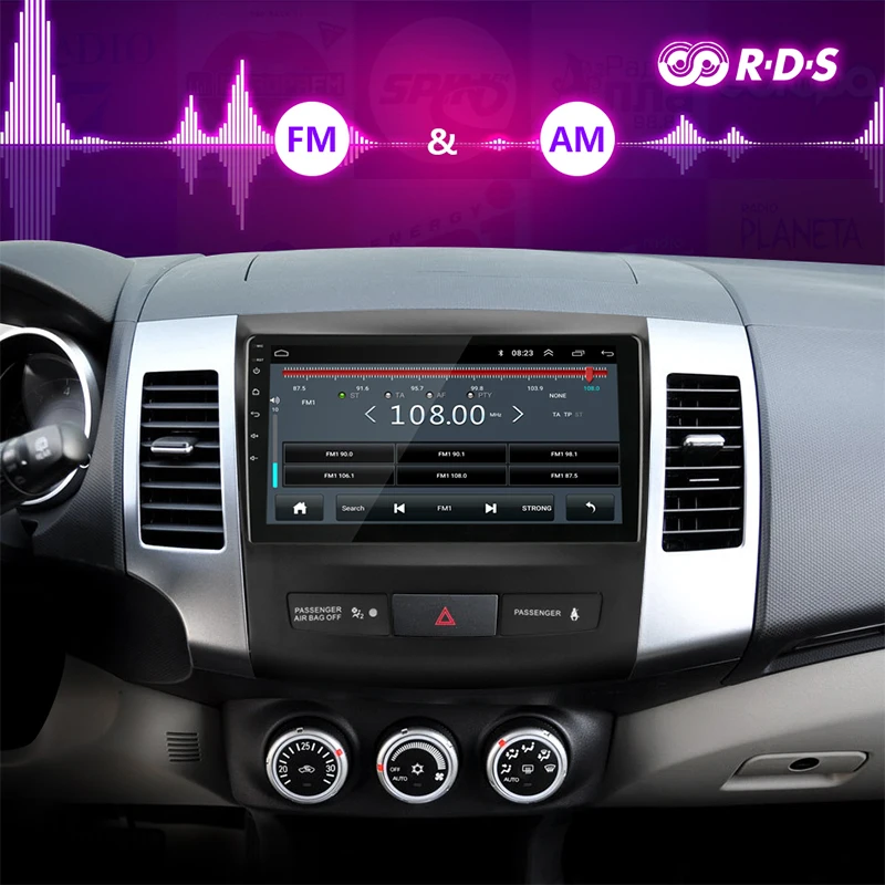 Discount 2 Din 2G+32G Android 8.0 Car Radio for Mitsubishi Outlander Xl 2 CW0W 2005-2012 Navigation GPS Coche Players DVD Head Unit RDS 2