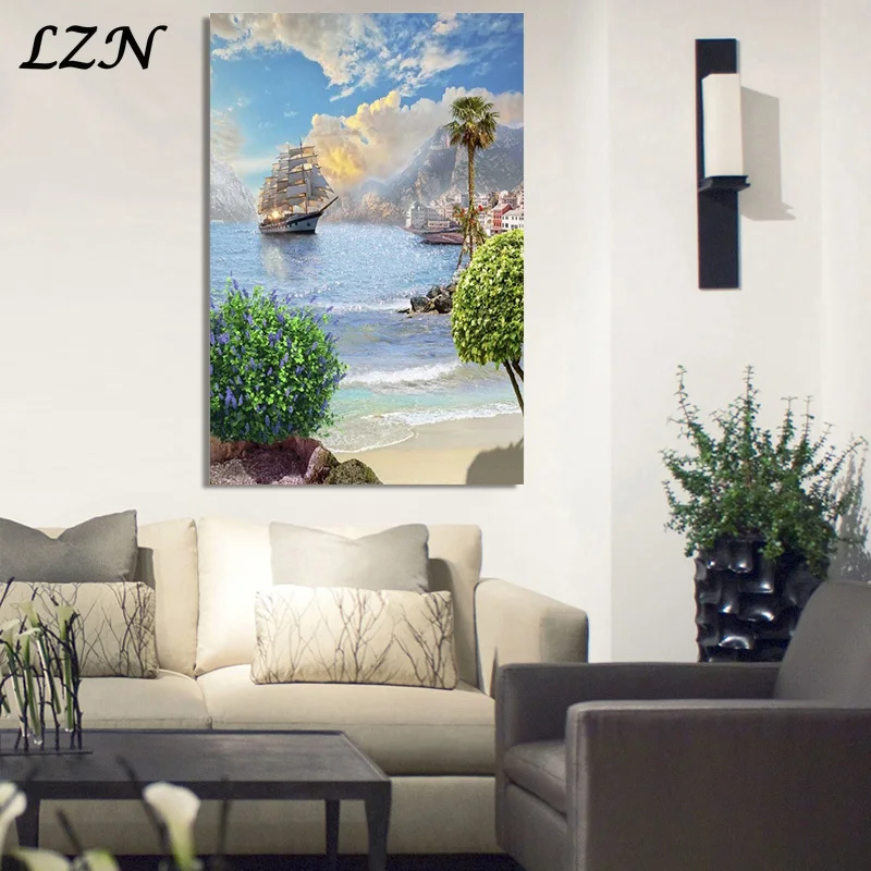 

Nodric Landscape Posters Canvas Wall Paintings Art Print Drawing Rivers Pictures Unframed for Modren Livingroom Home Decoration