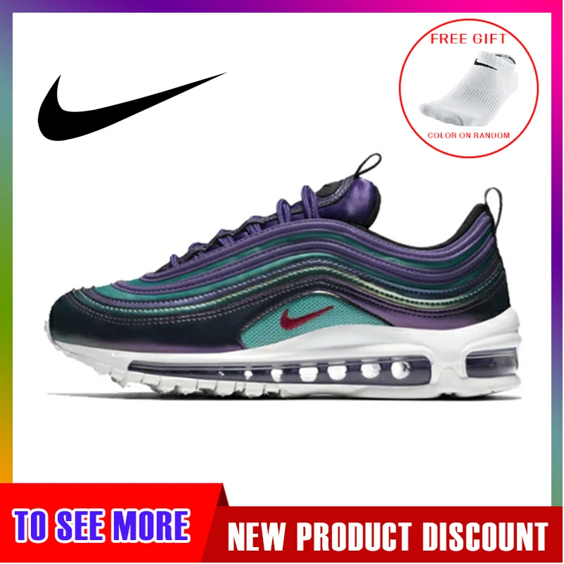 Pаспродажа Оригинальные подлинные женские кроссовки для бега Nike Air Max 97, спортивные уличные кроссовки, амортизирующие, Новое поступление 2019, AV3181 500