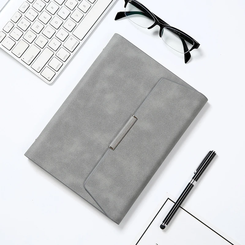 

A5/B5 File Folder Notebook Business Padfolio Leather Notepad Binder Manager Document Case Organizer Hand Clip School Note Books