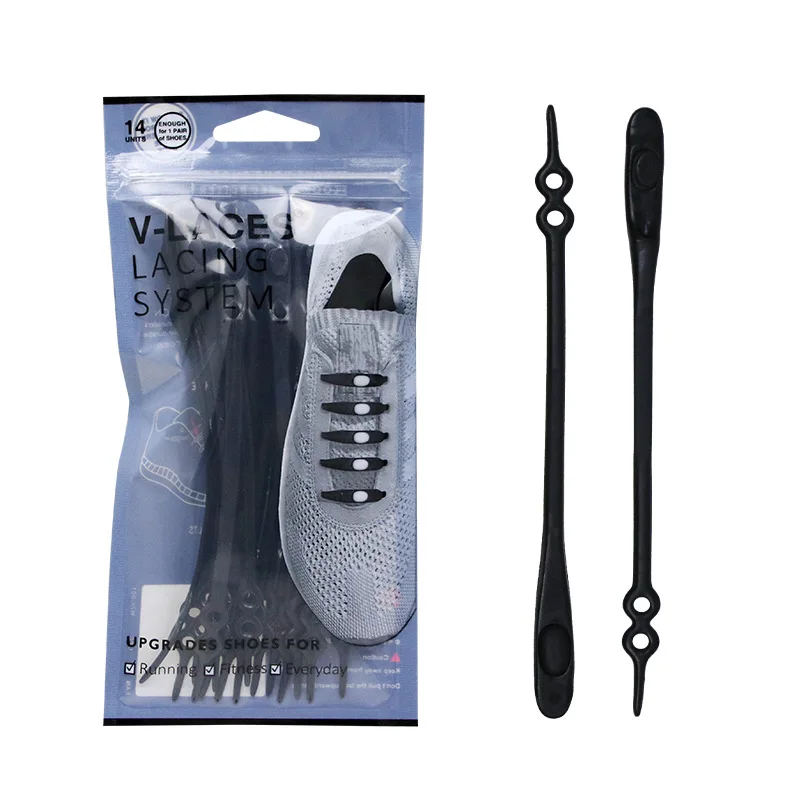 

2019 New Products Creative Shoelace for Lazy People Strapped Silica Gel round-Toe Shoe Lace in Bulk Athletic Shoe Laces