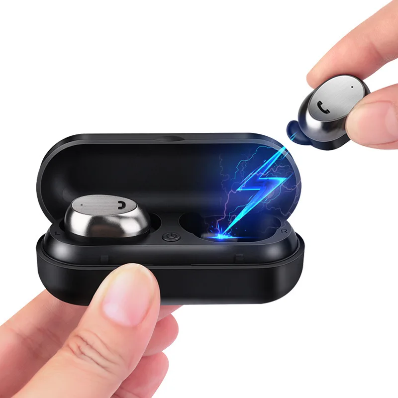 

APQ M9 Wireless Bluetooth Headset Mini Extra Small Hidden Earplug In-ear Sports Running Dual Handle Ear