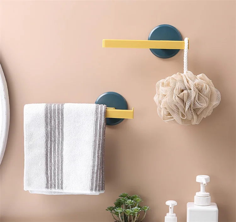 

Wall Mounted Towel Hanger Bathroom Self-adhesive Towel Holder Rack Towel Bar Shelf Roll Holder Hanging Hook Bathroom Organizer