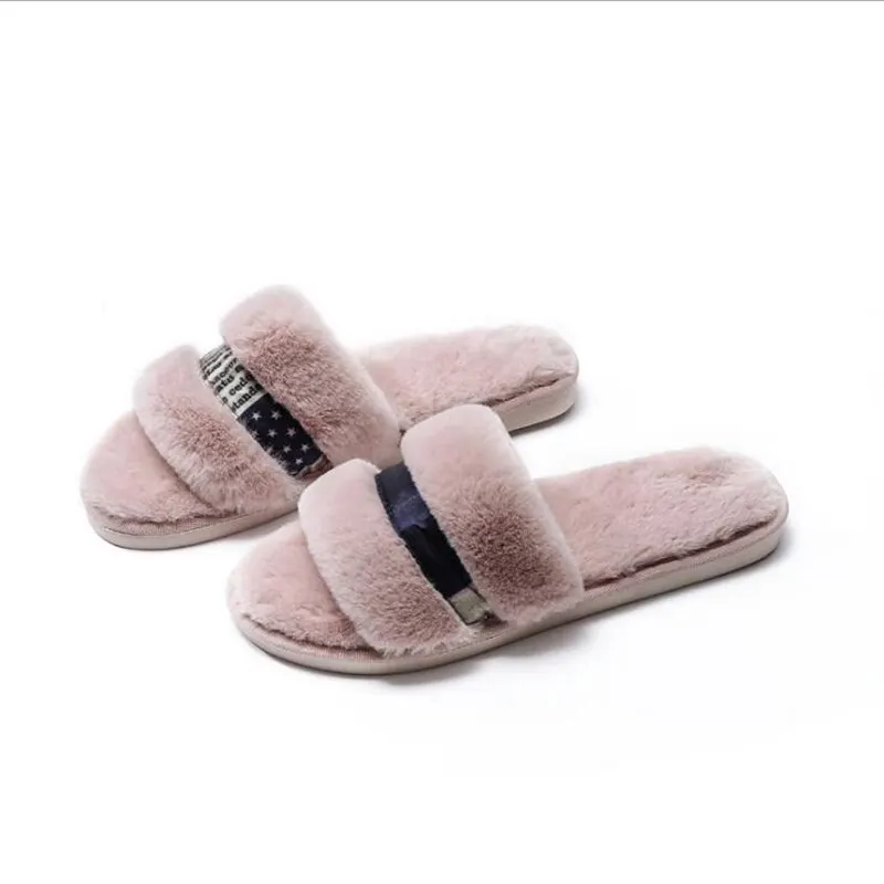 

SHUJIN Women Portable Casual Soft Non-Slip Indoor Warm Flat Lightweight Plush Slipper For Home