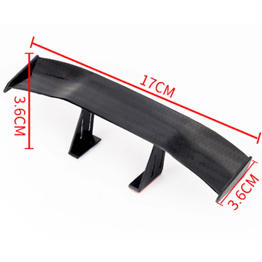 Car Rear Wing Spoiler GT Style Carbon Look Mini Wing Small Model Decoration Auto Accessories Car styling Black Blue Red White Grey