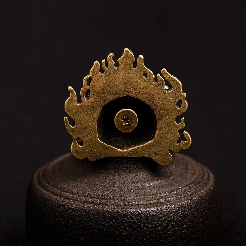 Description Picture 4 of itemDIY Angry Buddha Skull Face Brass Screws Rivet Button Leather Bag Wallet Chains Garment Decorations Punk Retro Buckles Connector