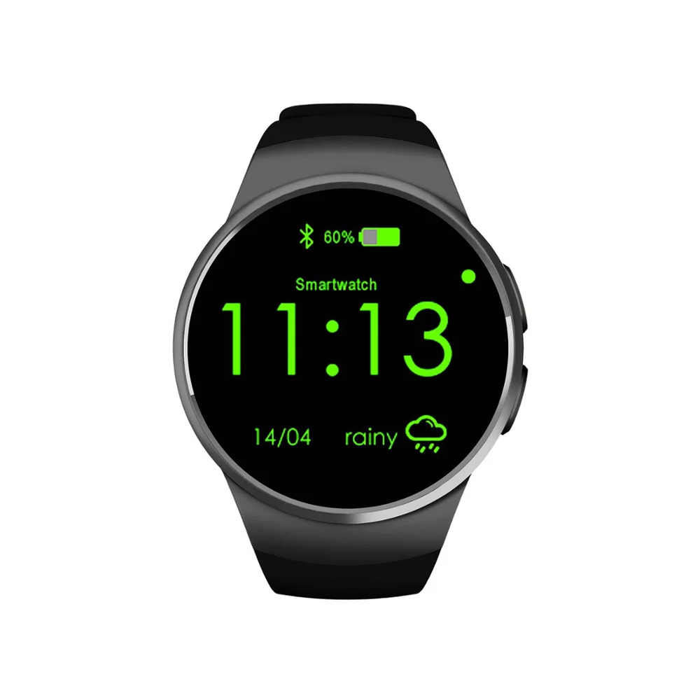 Умные часы Kw18, Bluetooth, gps, позиционирование, пульсометр, шагомер, SIM, умные часы, Android, IOS, мобильные часы, мужские, фитнес-движение - Цвет: KW18 black