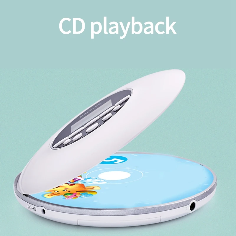 Portable CD Player for Adults Students Kids Personal Compact Disc CD Player with Headphones Jack Walkman with LCD Display Bla