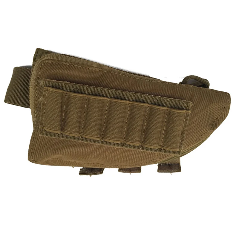 Tactical Rifle Shotgun Buttstock Cheek Rest Rifle Stock Ammo Shell Nylon Magazine Molle Pouch Holder for Hunting Gun Accessories