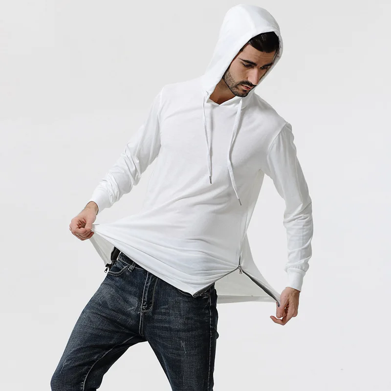 

Men's Wear Men \ 's Hooded T Shirt Longl