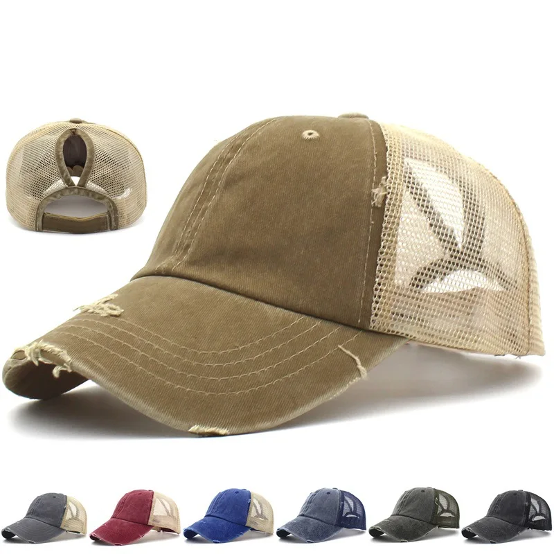 running hat with ponytail hole