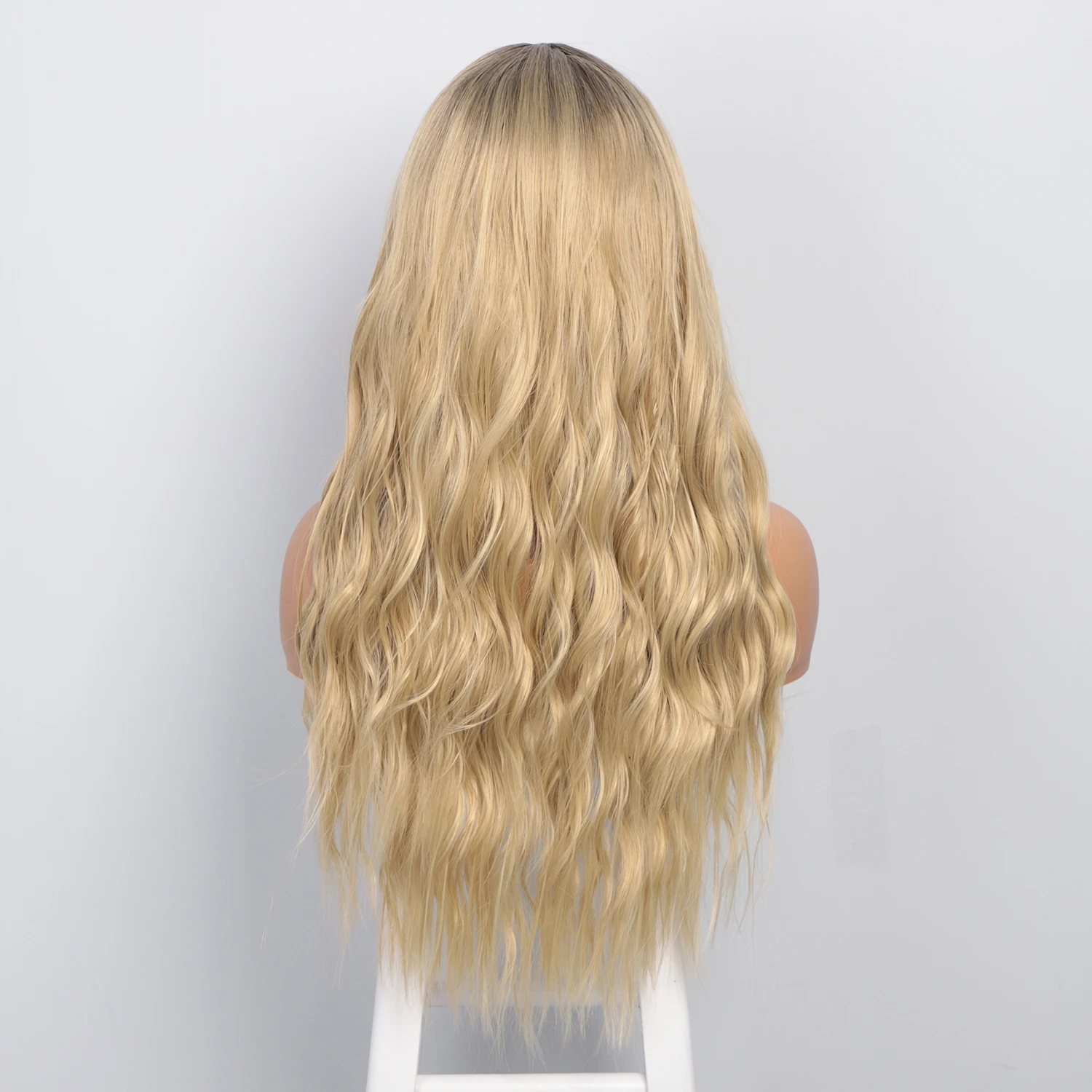 AISI BEAUTY Ombre светильник коричневый блонд синтетический парик Wavey промежуточная часть Термостойкое волокно для черных женщин Косплей длинный парик