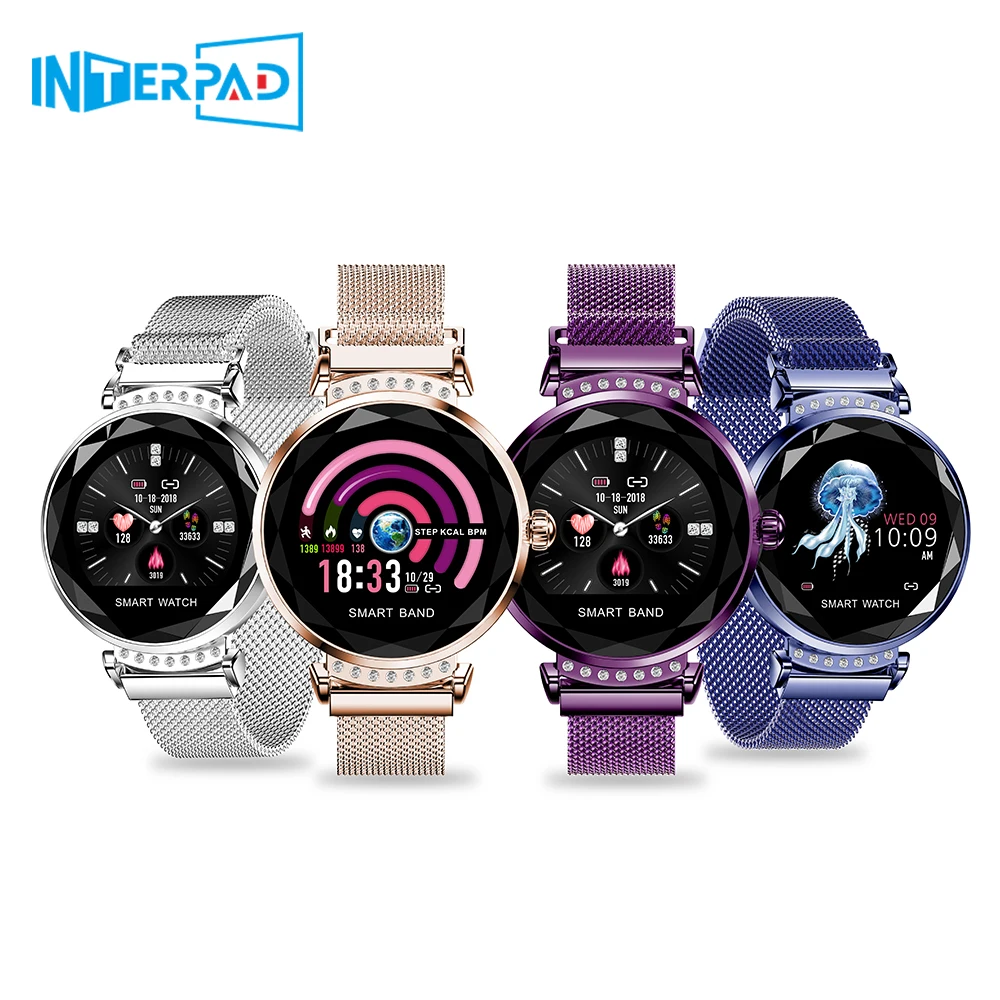 

2019 Interpad Fashion H2 Smart Watch Women Message Reminder Heart Rate Tracker Blood Pressure Sleep Monitor For Huawei ios