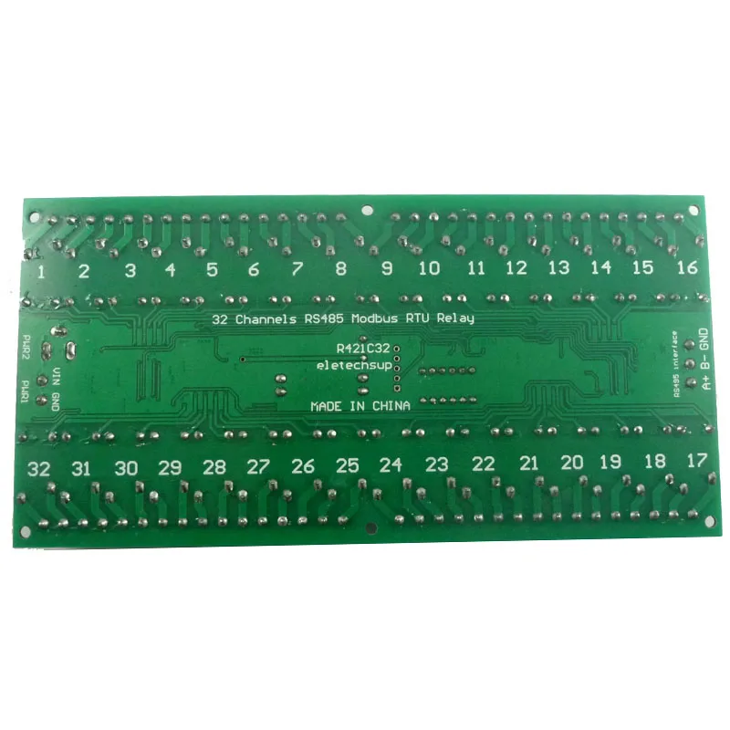 R421C32 DC12V 32 канала Modbus RTU RS485 шина реле UART модуль серийный Нижняя плата для PLC светодиодный дом Автоматизация дверной замок