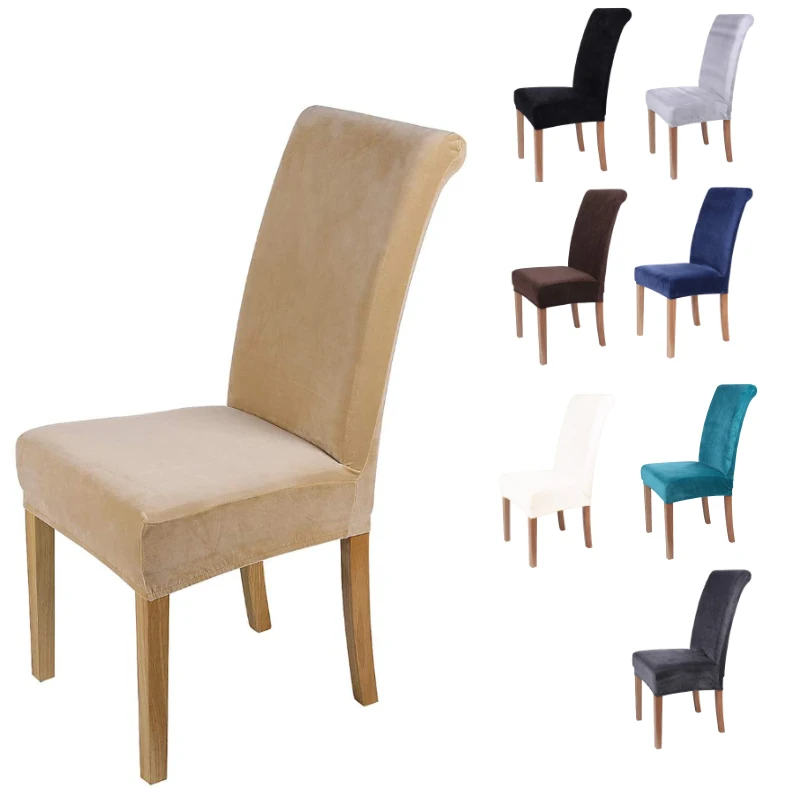 

Velvet Dining Chair Cover Spandex Elastic Chair Slipcover Case for Chairs Office Wedding Dining Room Chair Cover Stretch