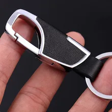 Black Leather Keychain For Fibai Volkswagen Jetta Car-styling Car Keyring Key Chain For Ford Toyota Skoda Octavia