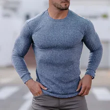 

Men's Autumn And Winter Sweater Sports Bottoming Shirts Men Fitness Slim Long-Sleeved Pullover Male Warmmer Clothes
