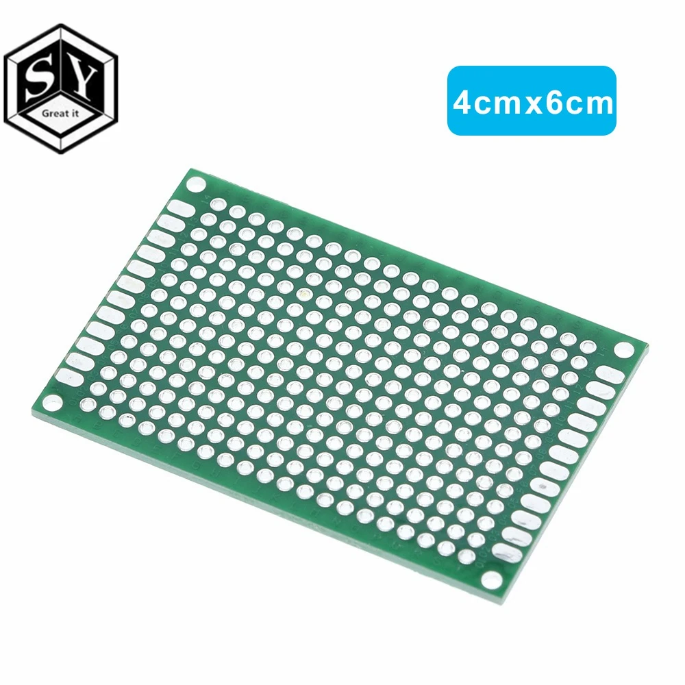 4 шт. Great IT 5x7 4x6 3x7 2x8 см двухсторонний медный Прототип pcb универсальная плата