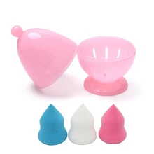 Горячая PP пустой косметический держатель спонжа стенд портативный прозрачный Губка слоеного сушки коробка для хранения трав косметическая пудра для лица слоеный чехол