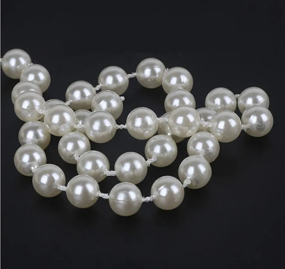 2/10 Meter Verbindung Imitation Perle Diy Perlen Schmuck Haar Hochzeit Dekoration Kleidung Feine Spitze Mit Perlen Und Steinen Stoff – Detail 3