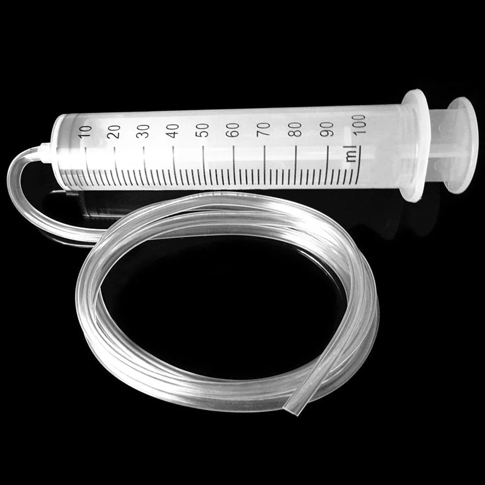 

Mayitr 50ML Plastic Syringe Tube Plastic Syringe & 100cm Length Tube For Hydroponics Lab Medical Tool Nutrient Measuring