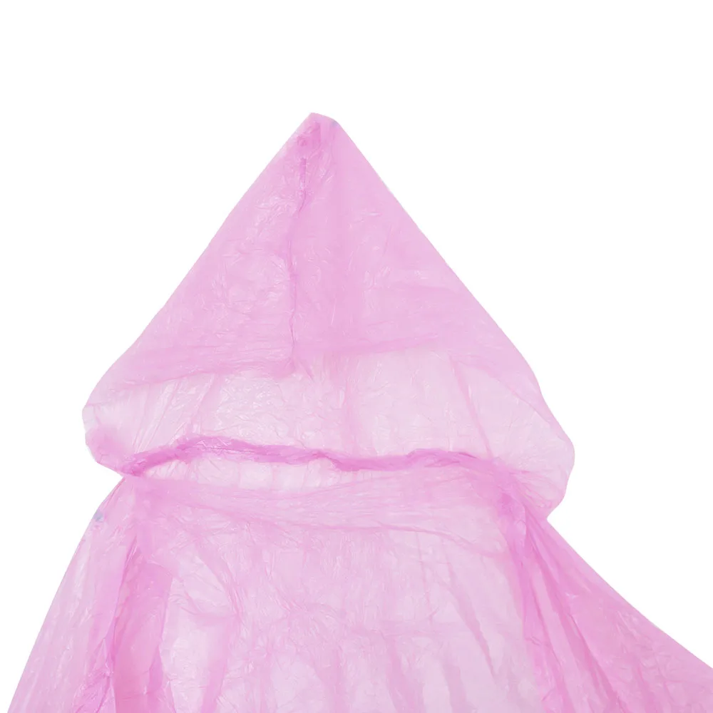 10 Pièces Jetable Poncho Anti Pluie À Capuche, Pe Transparent Cape De - 10