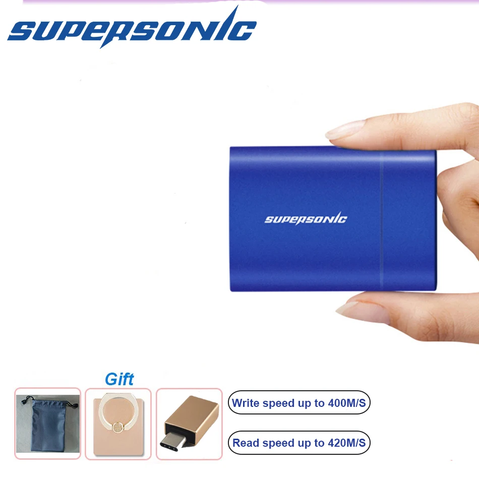 Supersonic P30 de alta velocidad de estado sólido externo 2TB 1TB 128GB 256GB 512GB full metal USB