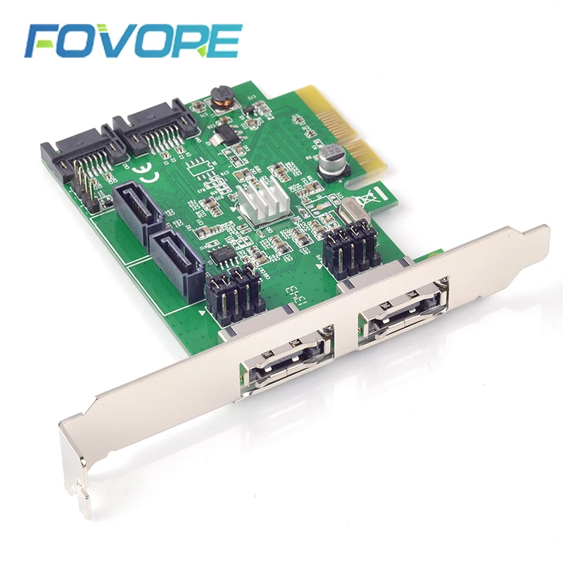 PCI express SATA адаптер для RAID 3 0 4 порта Расширительная карта SATAIII PCIe x4 конвертер|Платы