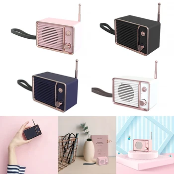

USB Stereo Movies Mobile Phone Bluetooth Speaker TV Music Player Retro Pocket Home Audio Electric Portable Mini Wireless