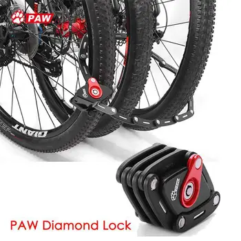 

None Foldable Lock W/ Bracket Mount on Bike Handy Pocket Key Storage Lock Type Safe Locking PW0902