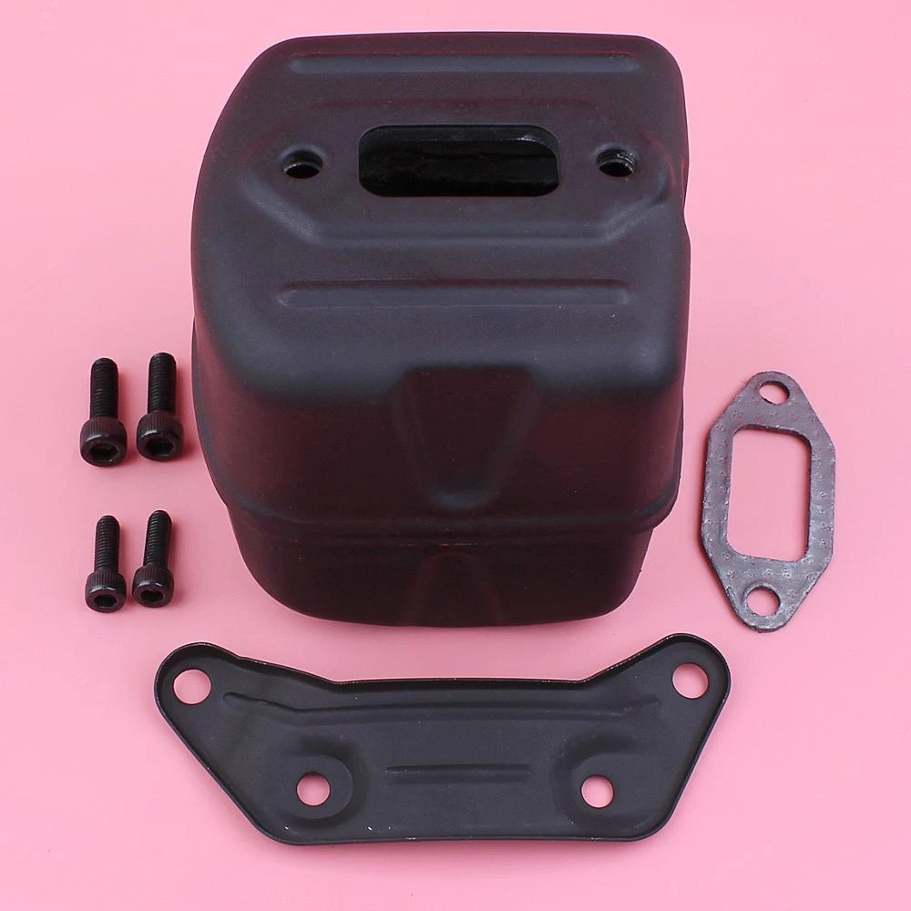 503765302 Exhaust Muffler Silencer w Bracket Kit for Jonsered 2065 2165 2071 2171 Chainsaw 503765301 Color : China