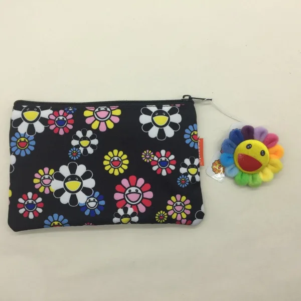 Takashi Murakami Kaikai Kiki красочные подсолнухи кошелек телефон сумка Макияж сумка для хранения брошь кулон