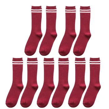 

5 Pairs Long Autumn Winter One Size School Soft Pile Women Socks Ladies Warm Adults Fashion Basic Gift Non Slip Casual