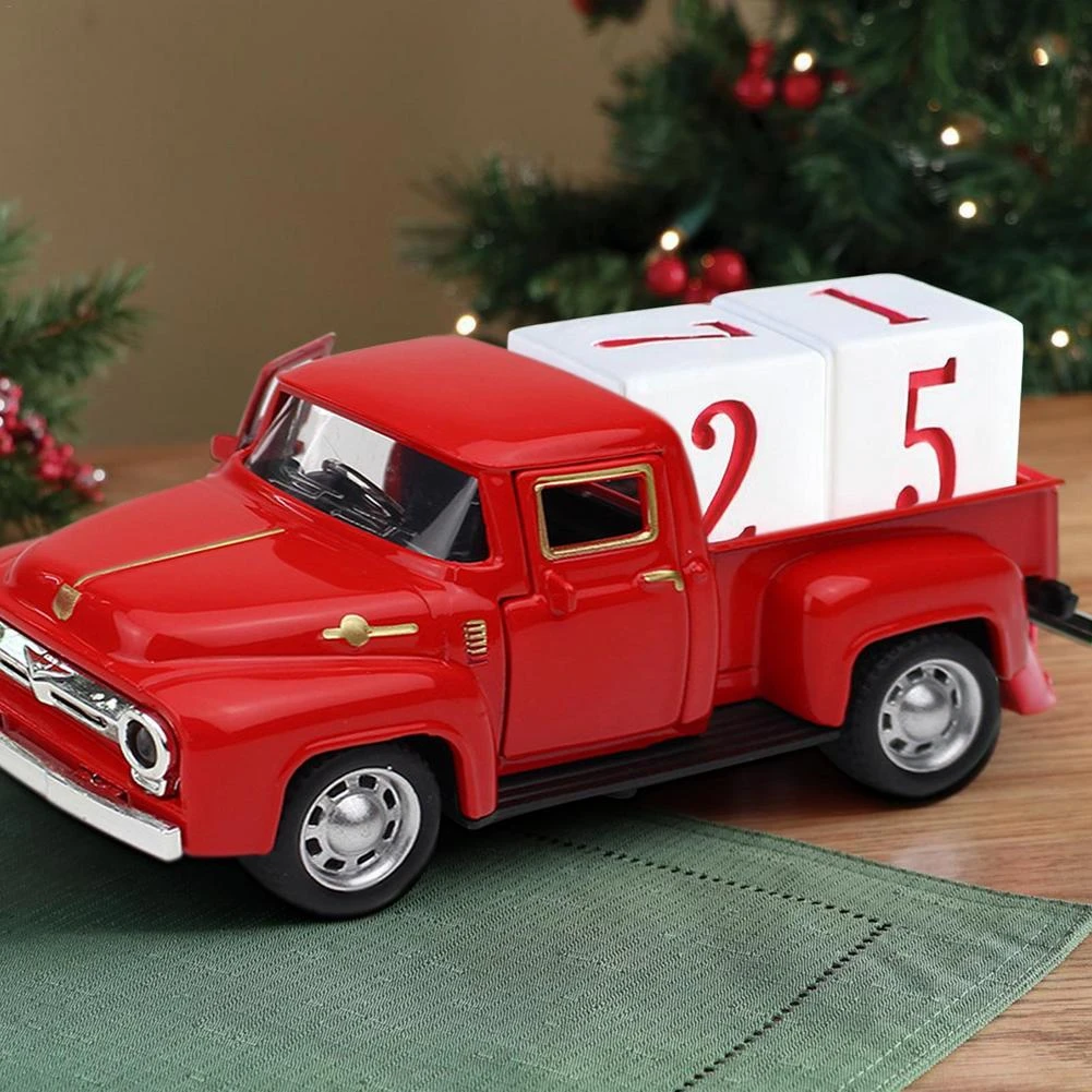 Caminhões de natal brinquedo ornamentos retro vintage metal pickup truck  transporte árvore natal vermelho carro crianças presentes para aniversário  chri|Carrinhos de brinquedo e de metal| - AliExpress