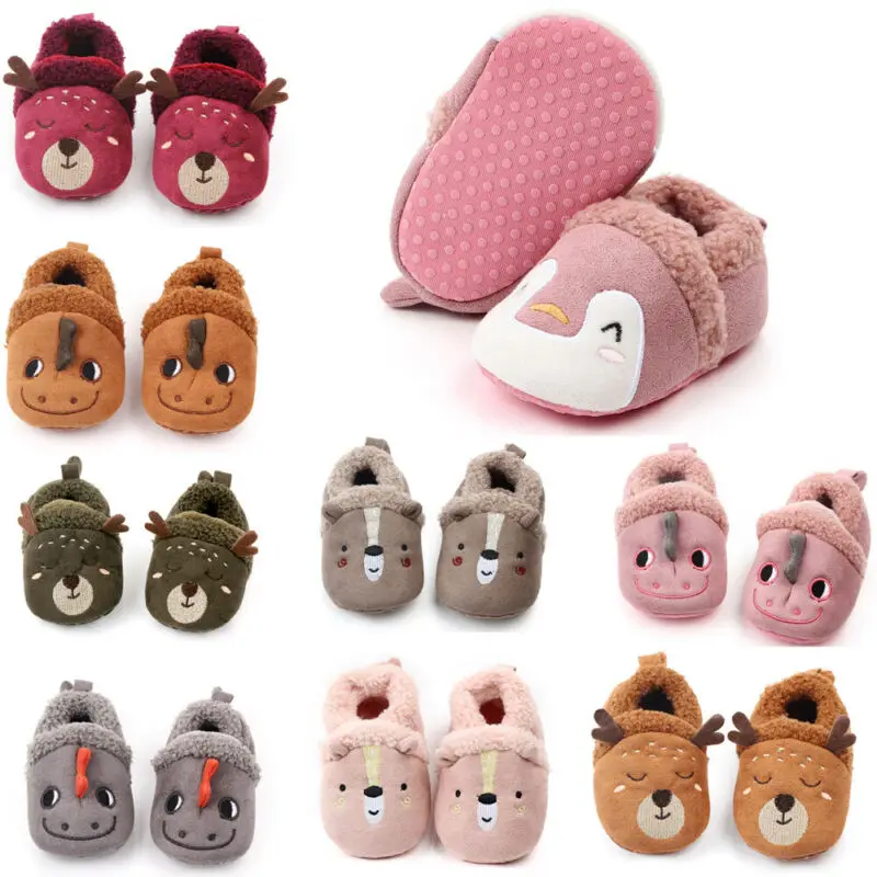 

0-18M Toddler Baby Shoes Winter Spring Non-Slip Warm Soft Fleece Shoes Prewalker 0-1Years Baby Shoes Crib Shoes