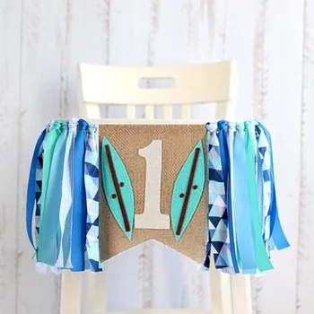 

Baby Boy girl 1st first one year old 12 months jungle garden Birthday party Burlap Banner Prince Princess High Chair Decoration