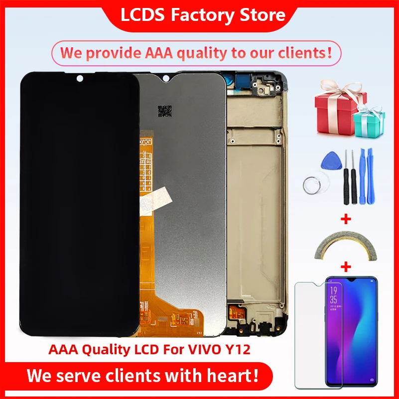 

6.35“AAA Quality LCD For VIVO Y3 Y3S U3X Y11 Y12 Y15 Y15S Y17 V1901A LCD With Frame LCD Display Screen Touch Digitizer Assembly