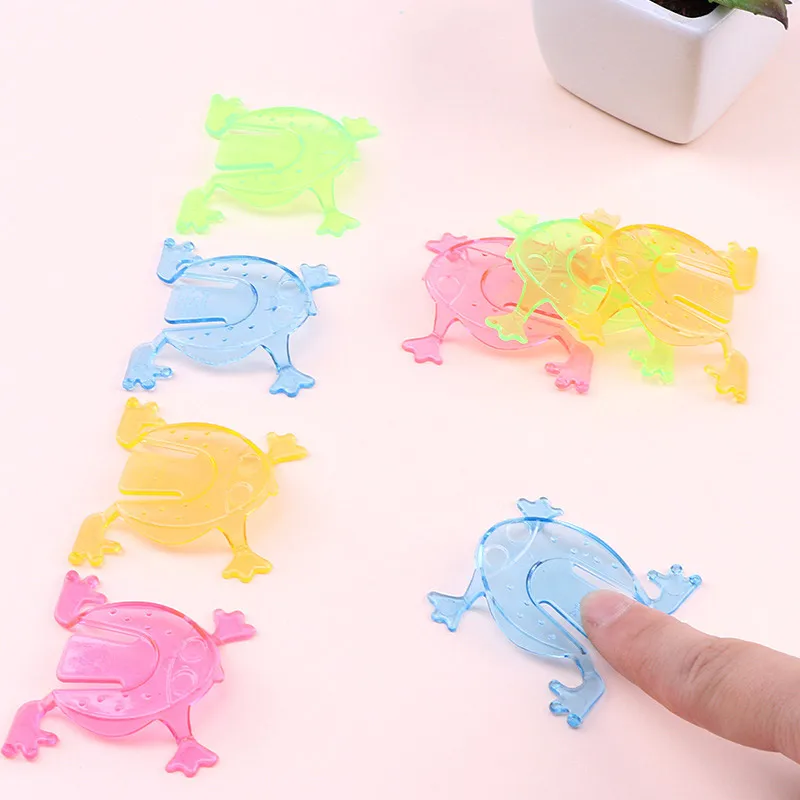 

Mini Bounce Frog Transparent Plastic Children's Finger Movement Training Educational Toy Birthday Party Gift