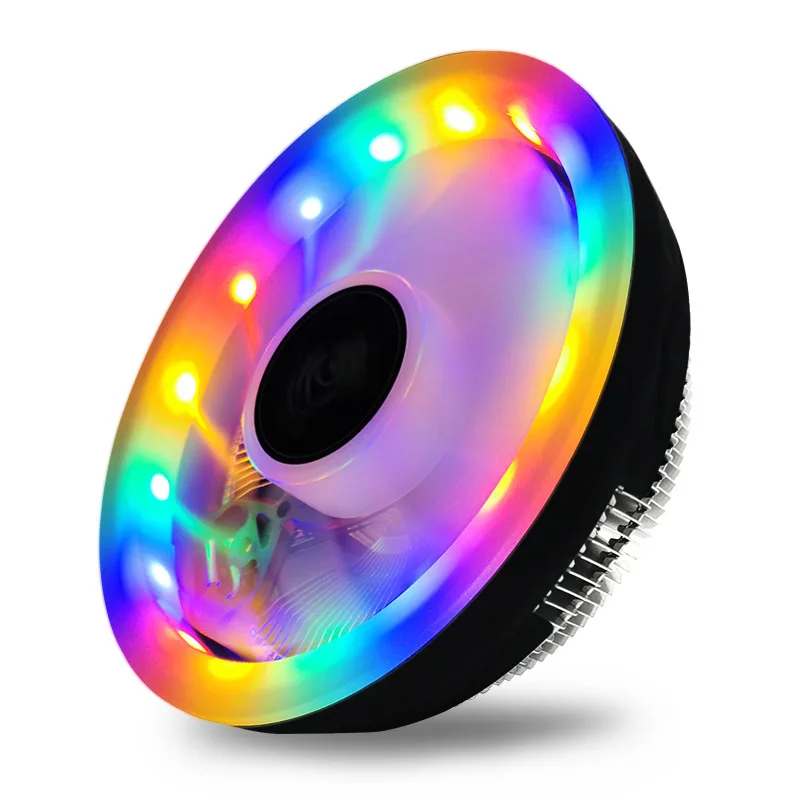 Кулер для процессора радиатор 3PIN с низким уровнем шума RGB охлаждающий вентилятор