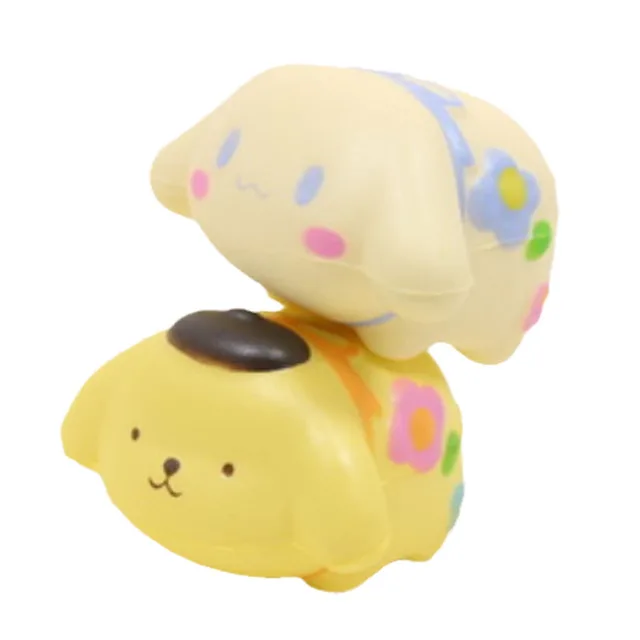 Kawaii Sanrioed Squishy Slow Rebound Toy Squeeze Toys Anti Stress Kuromi Cinnamoroll Pompom Squishy Stress Relief Kids Toys Gift 1